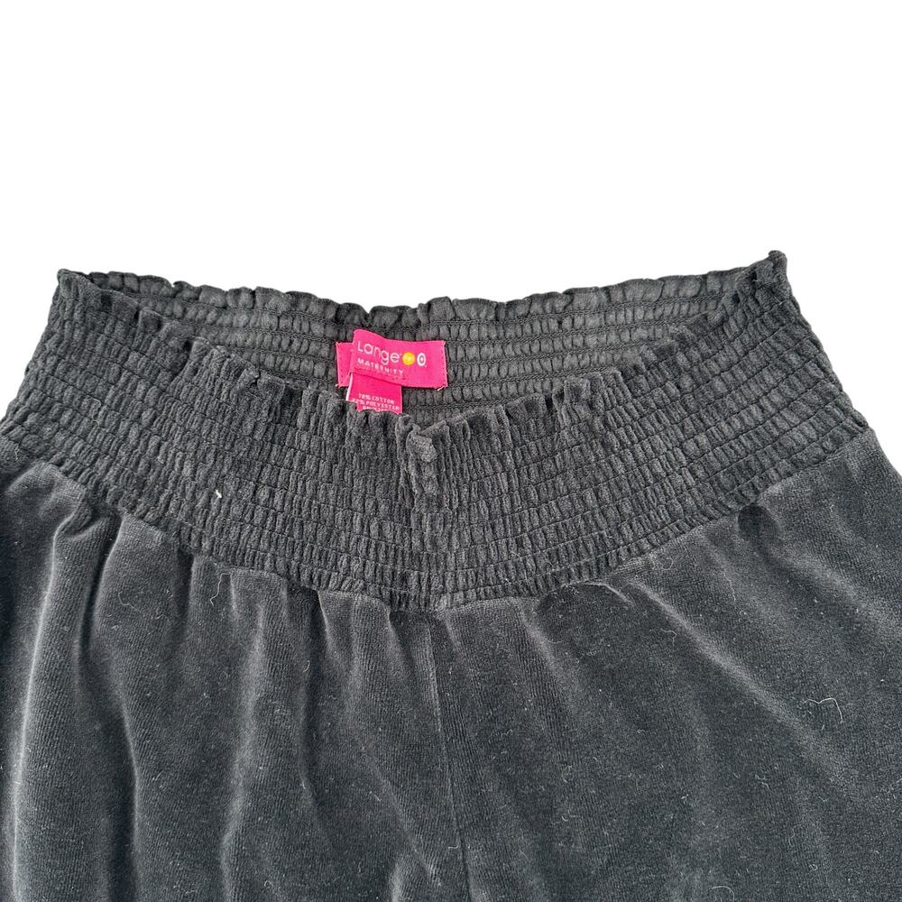 Maternity Black Velvet Maternity Pants Vintage 2000's Liz Lange Large - Picture 2 of 6